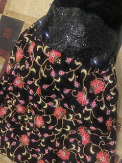 velvet long barbie frock