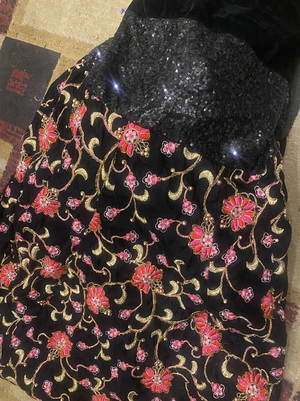 velvet long barbie frock 0