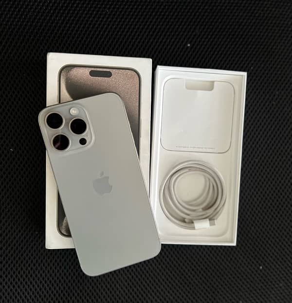 Iphone 15 pro Max Factory Unclock Complete Box Available (Natural Clr) 1