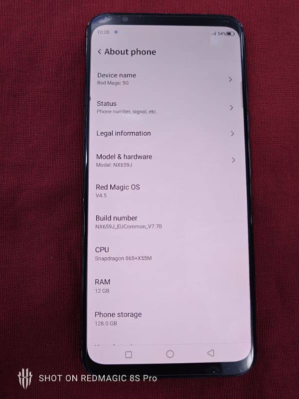 Nubia Red magic 5G 12/128 online PTA approved 2
