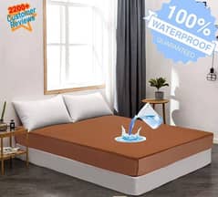 Cotton plain double bed mattress cover