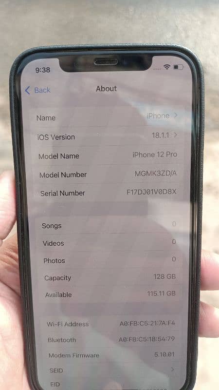 i phone 12pro 128Gb pta approved 5