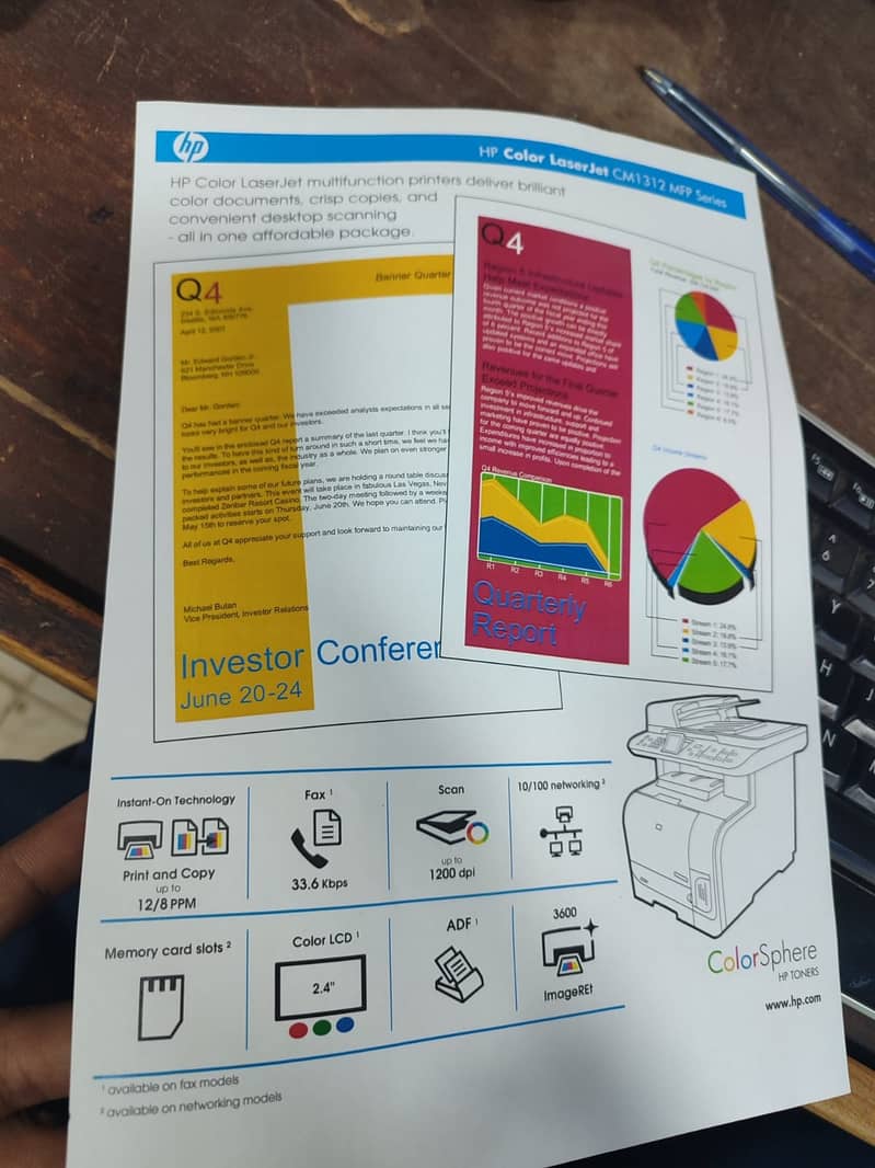 HP LASERJET COLOR PRINTER CM1312 MFP 1