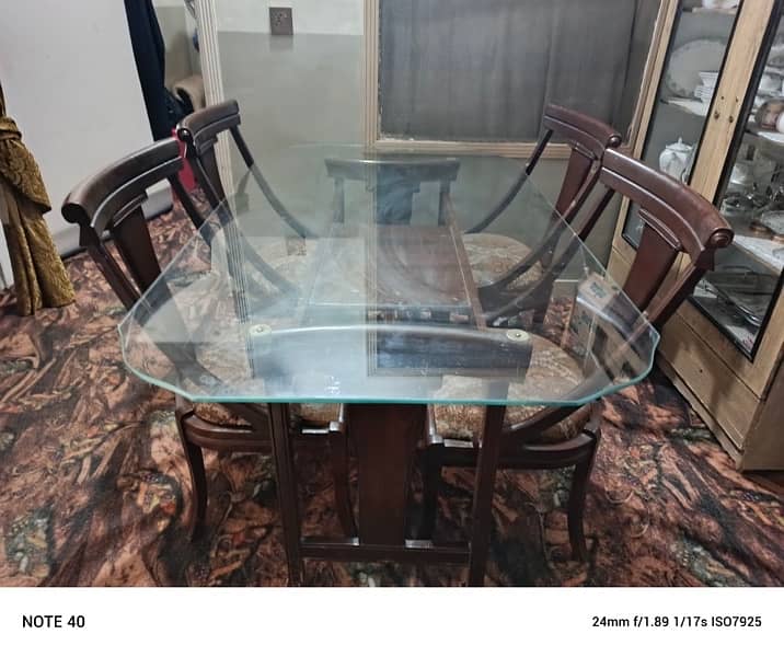 Wooden Dinning Table with 4 chairs 2