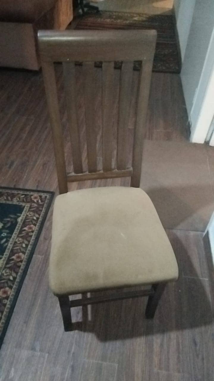 brown wooden 6 chairs 1