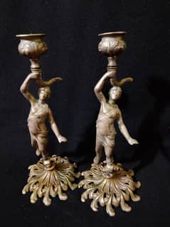 vintage victorian candle jolders