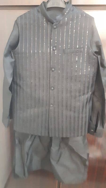 Black colour WaistCoat and Kurta Pajama of Medium Size in Black colour 0