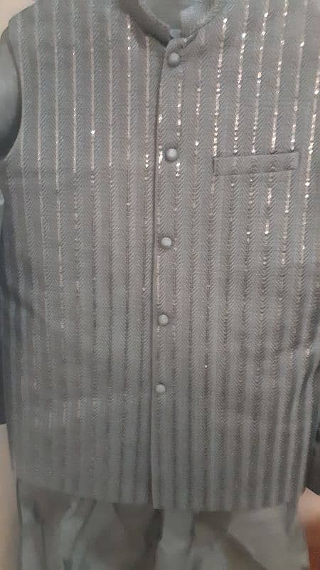 Black colour WaistCoat and Kurta Pajama of Medium Size in Black colour 1