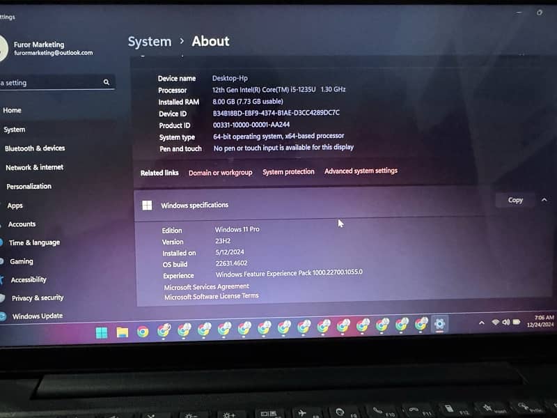 Lenovo G14 core i5 12th generation, 8Gb ddr4, 256 Gb NVME 3