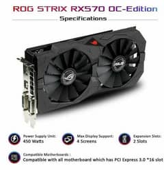 RX 570 4GB 256 BIT DDR5 ASUS