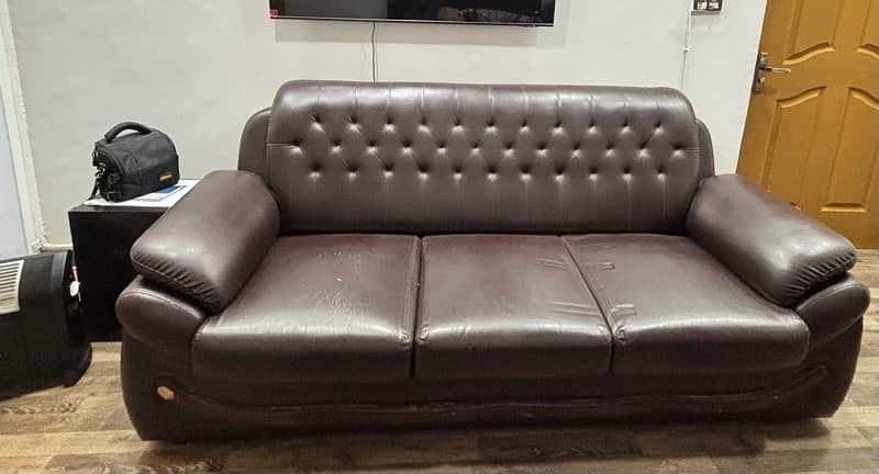 5 seater sofa set for sale brown. 3