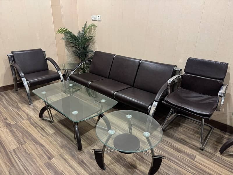 SOFA SET + OFFICE TABLES 1