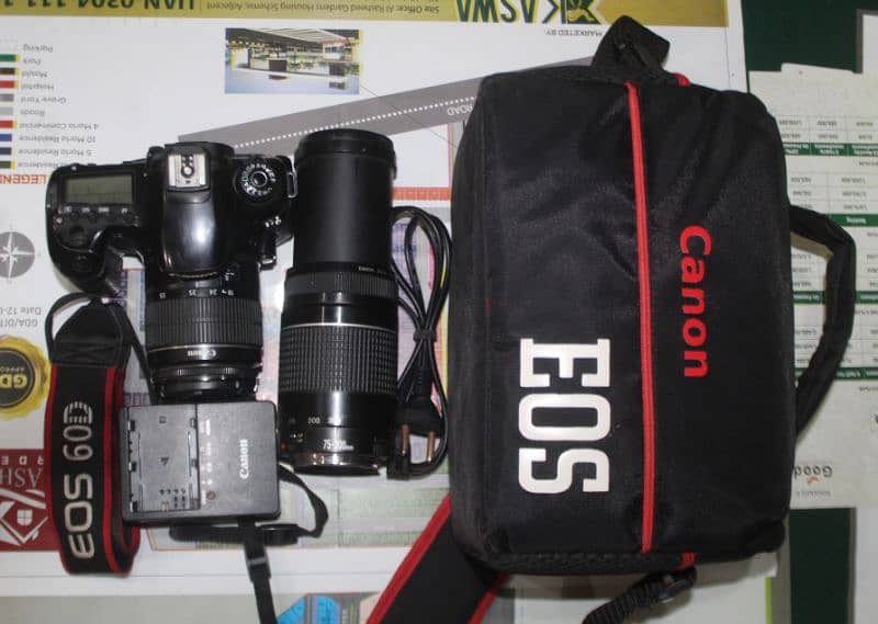 Canon 60d with 18-55mm & 75-300 mm lens full deal in cheap price 0