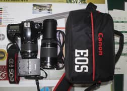 Canon 60d with 18-55 and 75-300mm lens