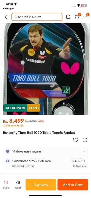 Butterfly Timo ball 1000 table tennis racket 1