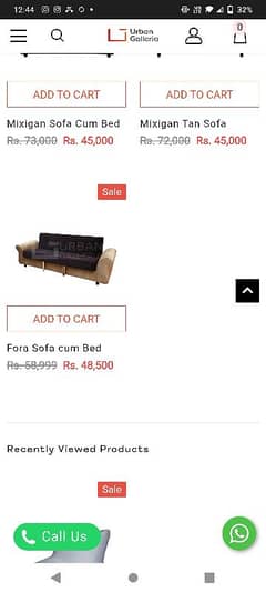 urban galleria sofa cum bed