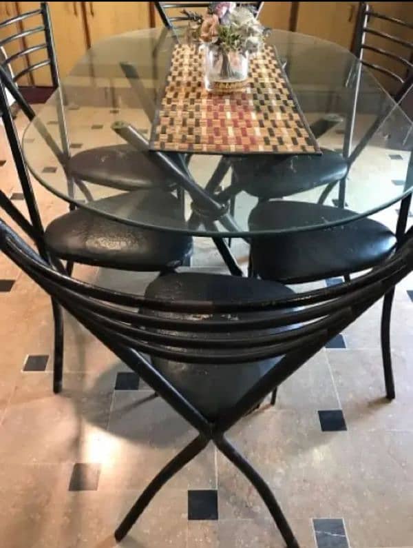 Black rod iron table for sale 2