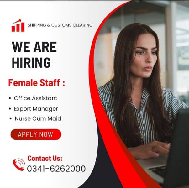 Female Office Assistant | Export Executive | Maid Caretaker Nurse| Job 0