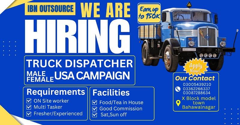 Join Us Experienced Truck Dispatch 1