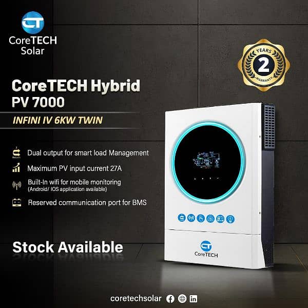 Coretech Hybrid inverter Voltronics 4kw and 6kw available whole sale 2