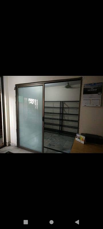 aluminum sliding doors and one fixed 0