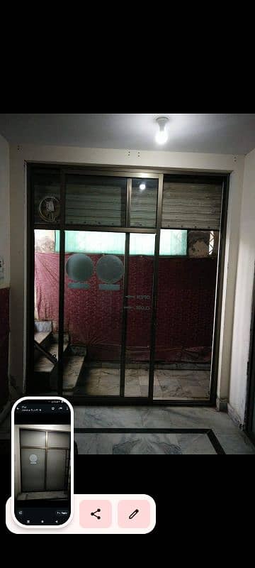 aluminum sliding doors and one fixed 1