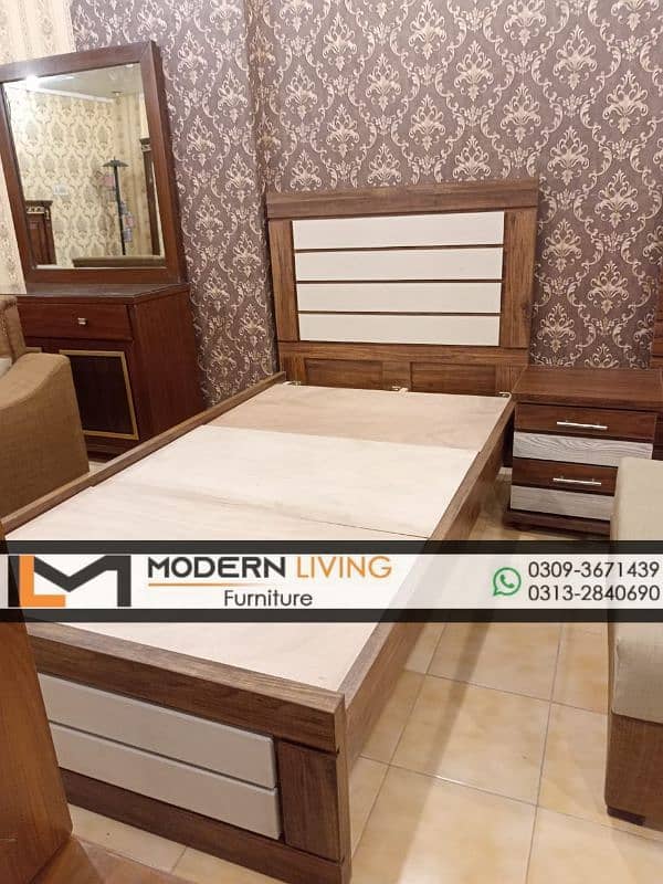 Modern 2 single beds best quality in your choice colours 1