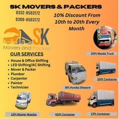 Goods transport,House shifting,Shehzore Mazda movers packers Container