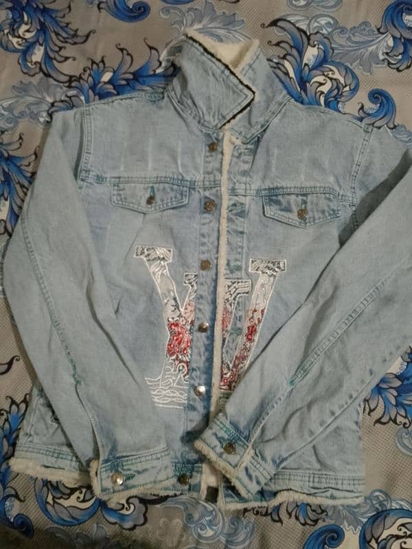 Denim Large Size Fur Jacket Condition 10/10 2