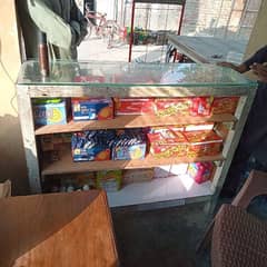 counter glass Plus wood for karyana and jewelry and Books shop