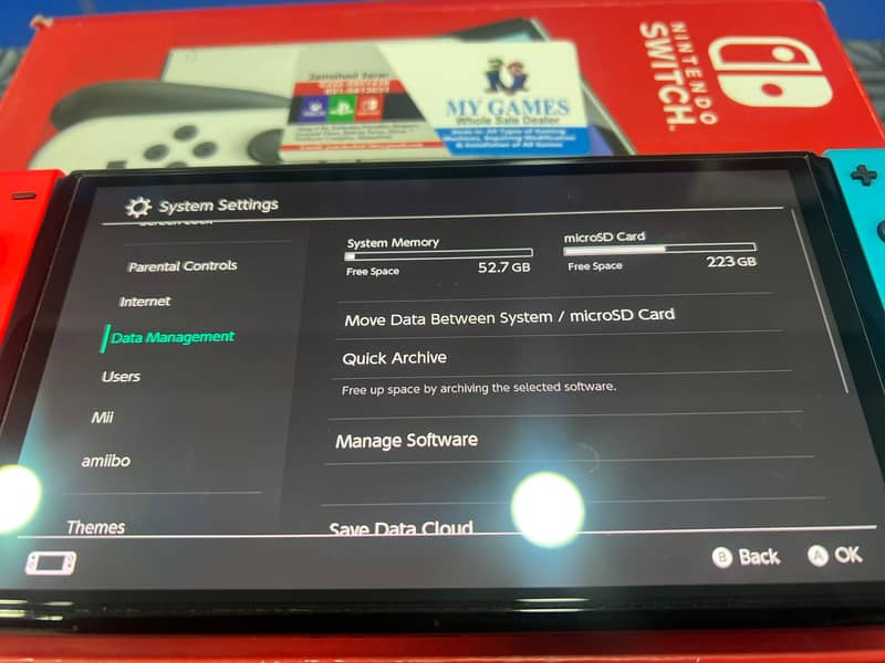 NINTENDO SWITCH OLED +256GB+GAMES AT MY GAMES 6