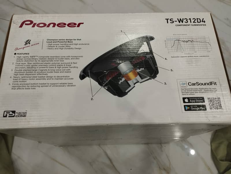 BrandNew Pioneer Champion series Subwoofer TSW312D4 Car woofer 7