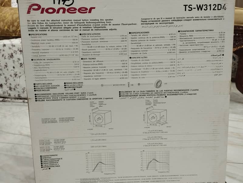 BrandNew Pioneer Champion series Subwoofer TSW312D4 Car woofer 8