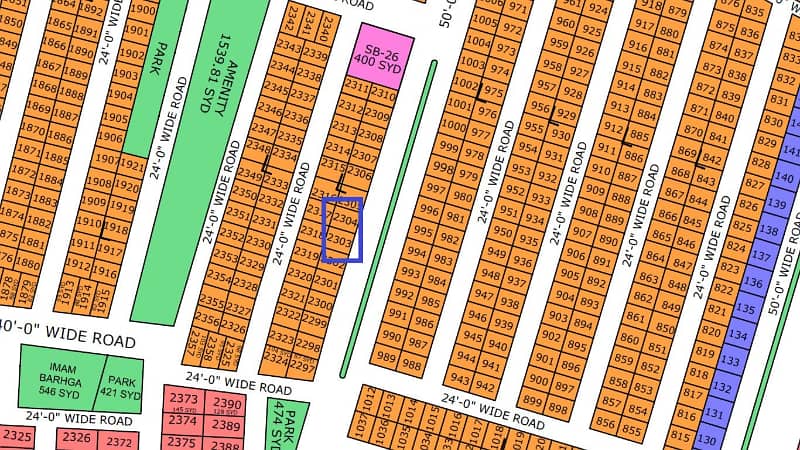 L-2303, 80 Sq Yard, Gold Block 2