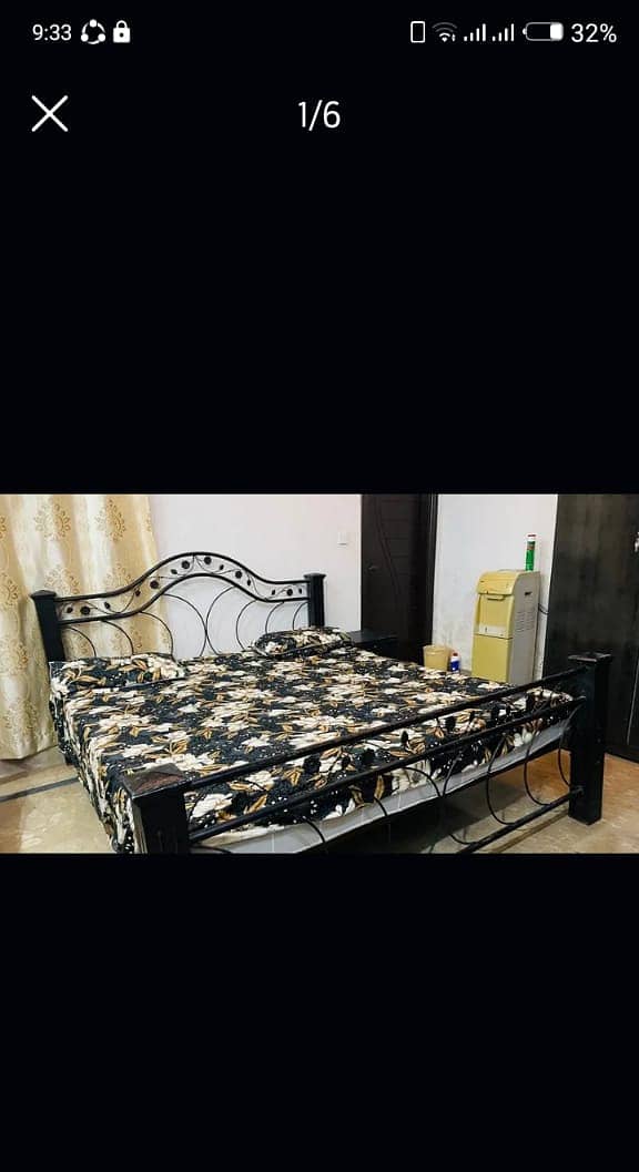 iron bed with mattress 2