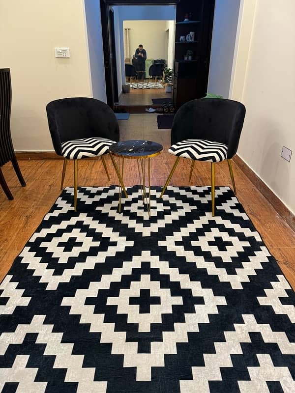 Room Chairs and Rug for Sale 4