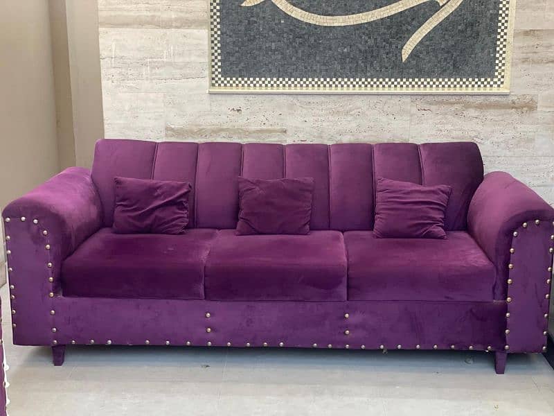 Purple velvet Sofas 1