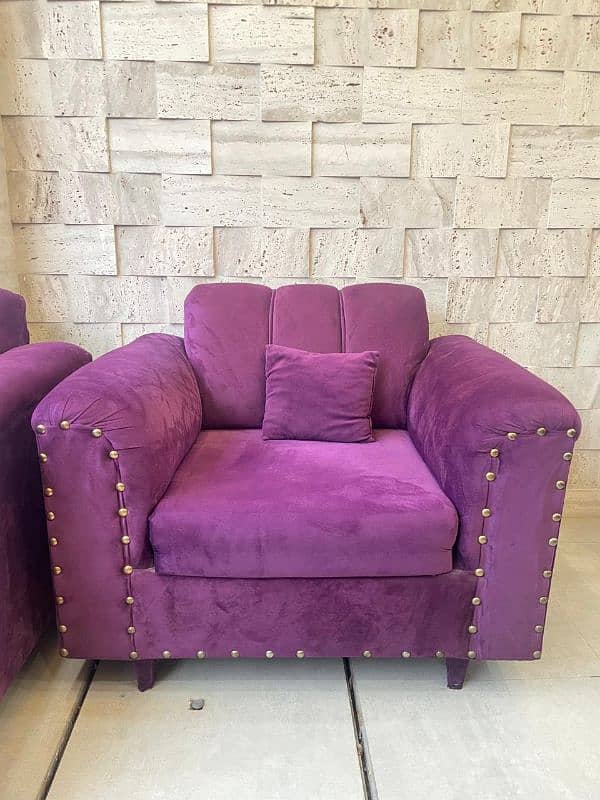 Purple velvet Sofas 2