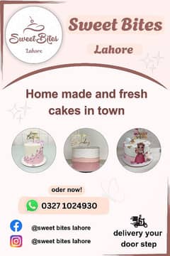 home made fresh cakes/sweet bites Lahore