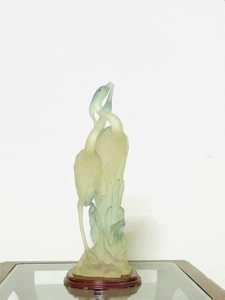 Vintage Suanti Galleries Frosted Glass Bird Display 1