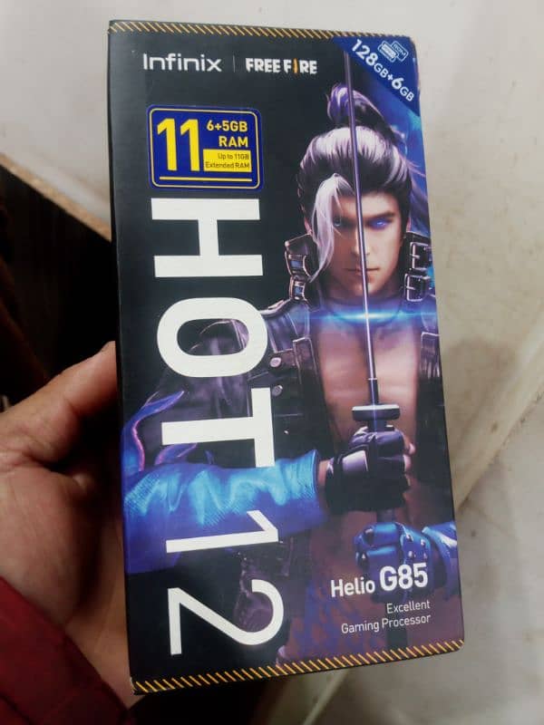 Infinix hot 12 6gp 128gp box Sath hai 6