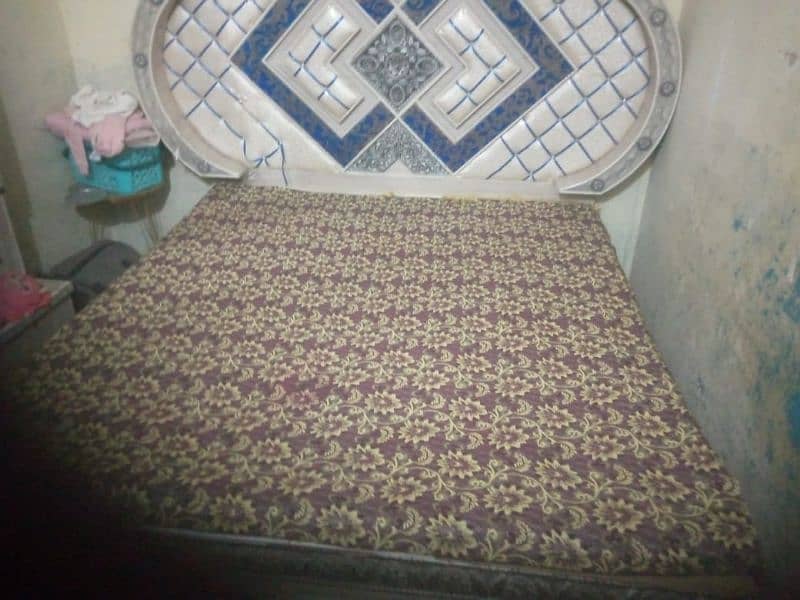 King size double bed with mattress urgently sell 2