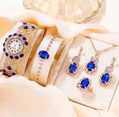 6 Pcs set Luxury womens bracelet Quartz Waches