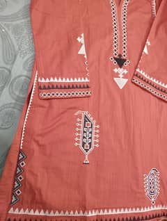 khadi medium size full embroidery back side and front embroidered