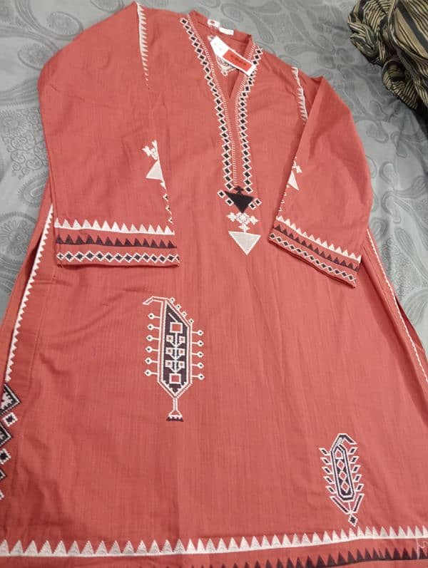 khadi medium size full embroidery back side and front embroidered 1