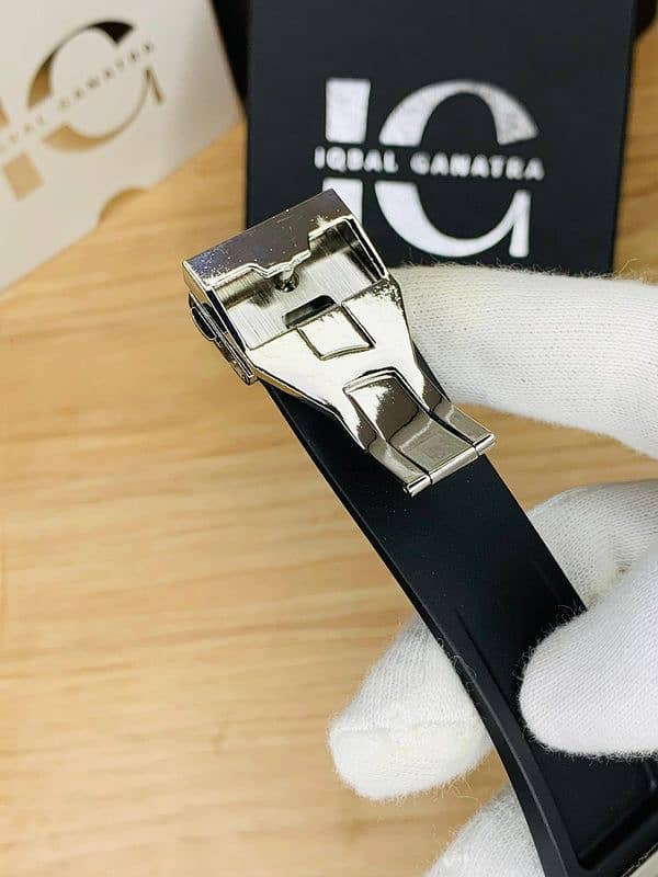 HB SQ Wrist watch Model (Black Silver) 2