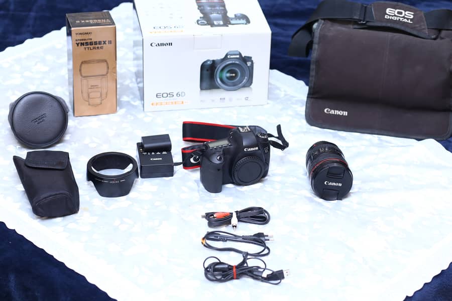 CANON 6D(WG) with Kit Zoom Lense 24-105 ALONG BUNDLE OF ACCESSRIES 1