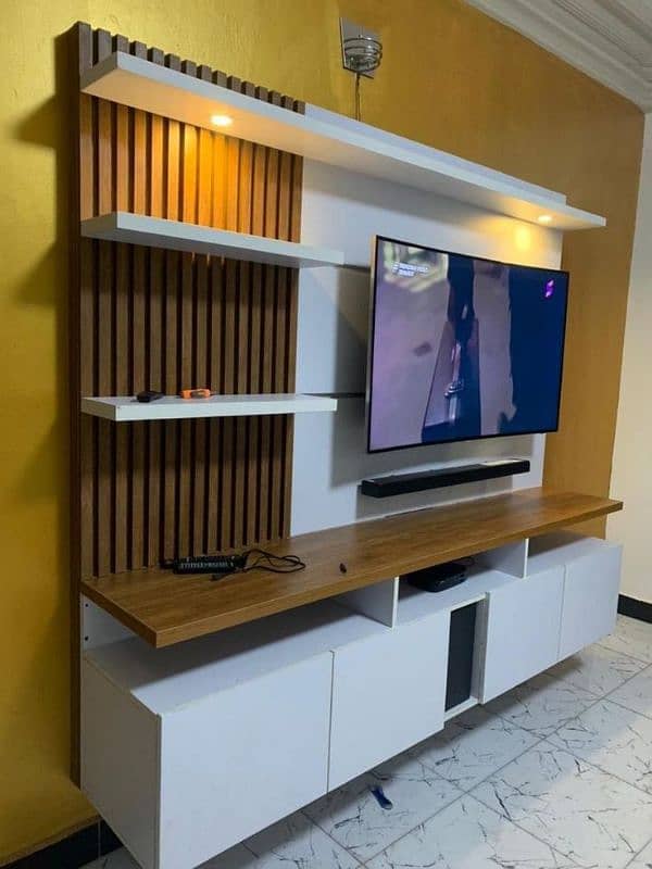 Kitchen Work & Tv rack& Petition work Countact WhatsApp 03009874271 7