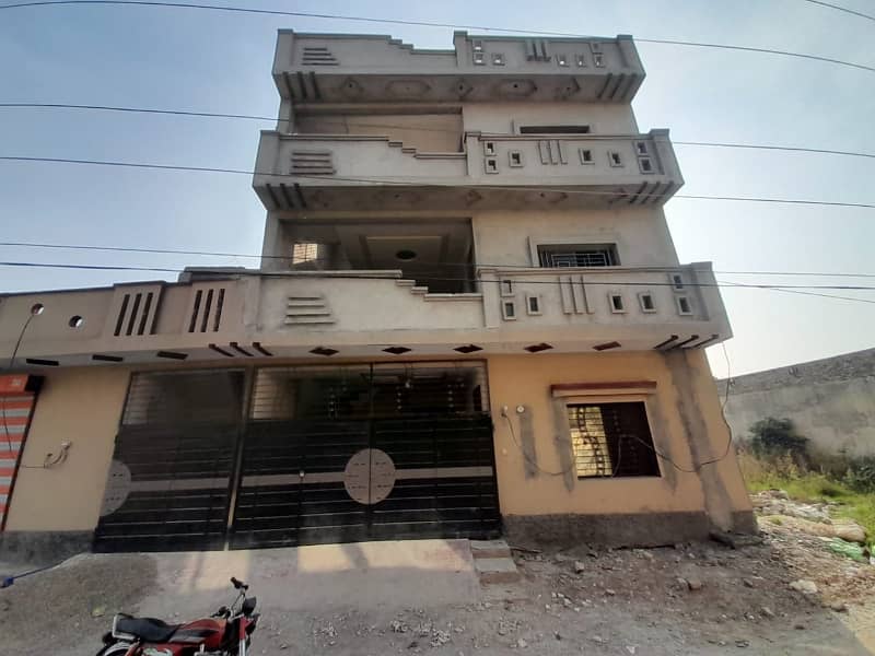 9 Marla Property Including 5 Marla Triple Storey House With 4 Shops Available For Sale In Lalazar2 0