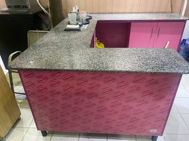 Marble top counter for food business 0